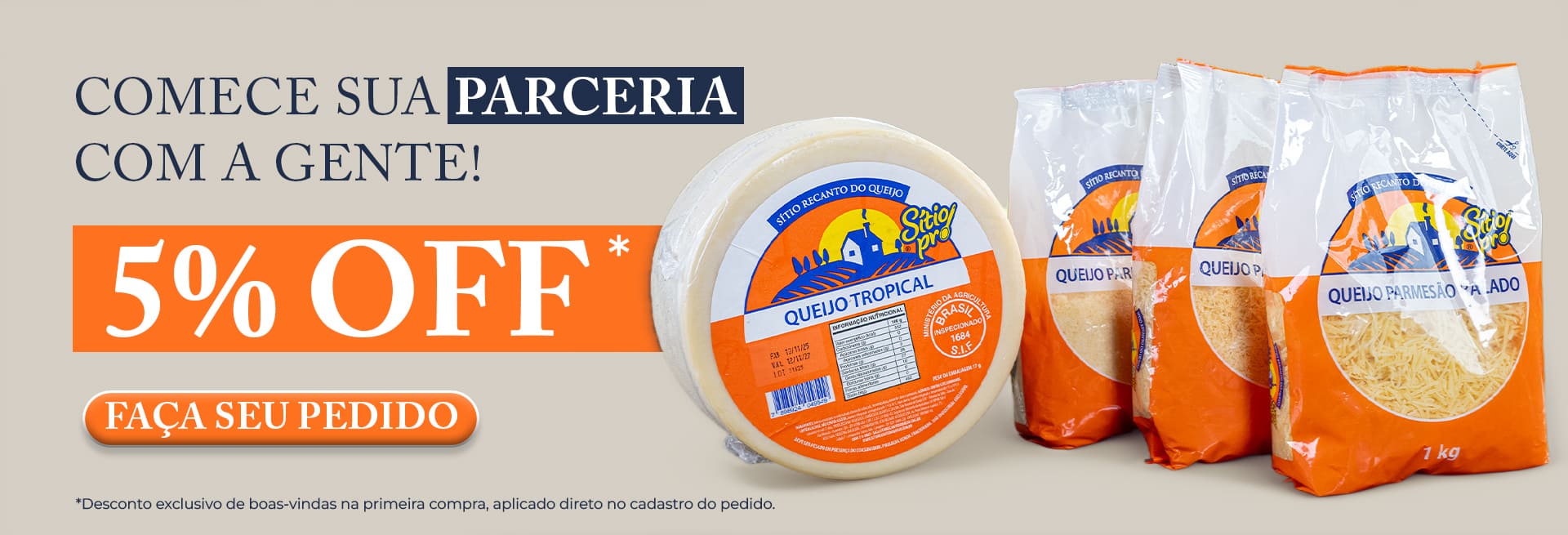 Banner Food Service 5% de desconto